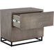 Lutana 30 X 26 inch Ash Grey / Black Night Stand